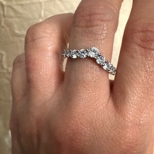 Moissanite V Band SS 925 Size 7